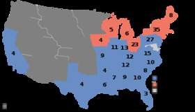 1856 Electoral Vote Map